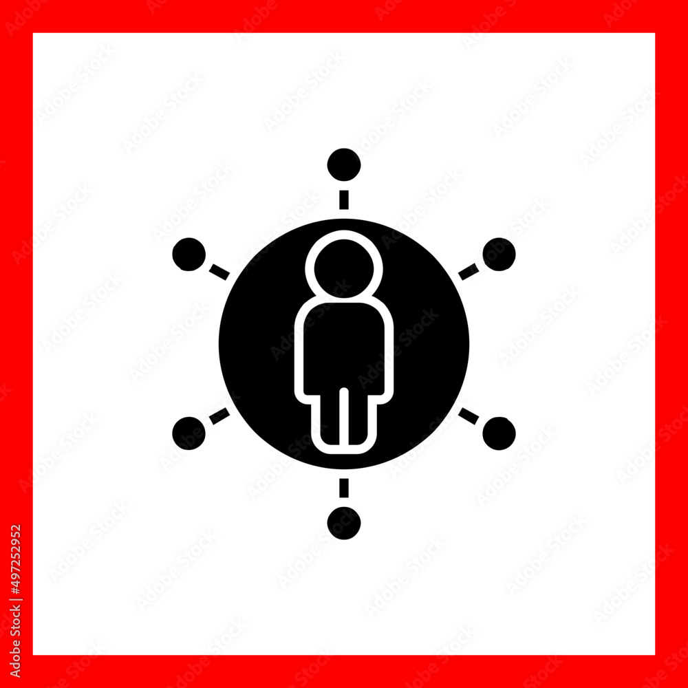 Fototapeta premium Team Leader Vector Icon
