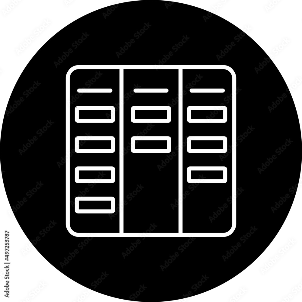Kanban Vector Icon Kanban Vector Icon