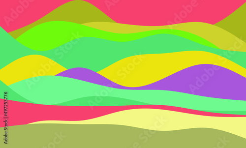 Abstract background with layered wave and geometric pattern © Adikris