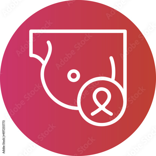 breast gradient icon