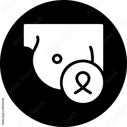 breast glyph icon
