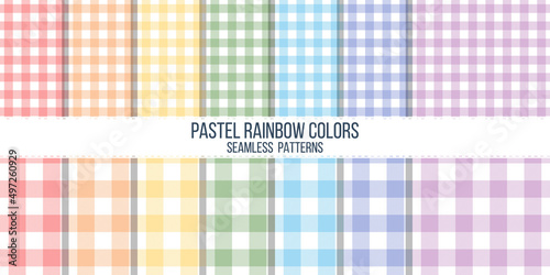 lumberjack rainbow pastel colors seamless patterns collections