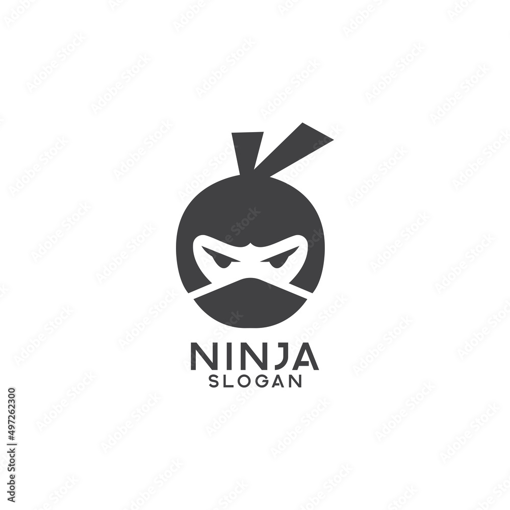 Fototapeta premium Ninja logo icon design template. luxury, premium vector
