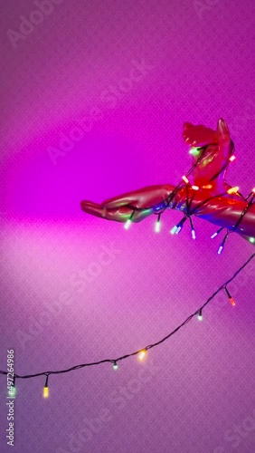 Latex Hands and Light Ball 3