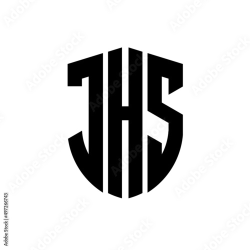 JHS letter logo design. JHS modern letter logo with black background. JHS creative  letter logo. simple and modern letter logo. vector logo modern alphabet font overlap style. Initial letters JHS   photo