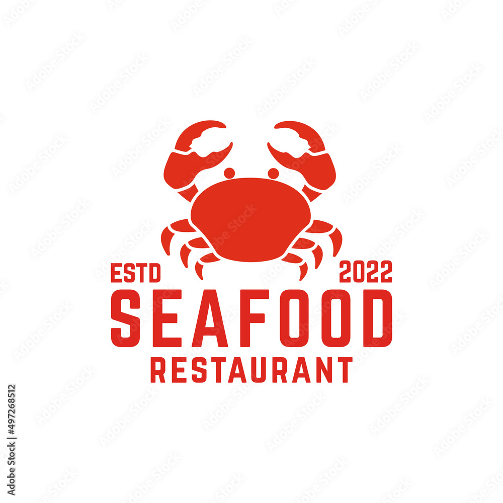 crab seafood restaurant logo vector file
