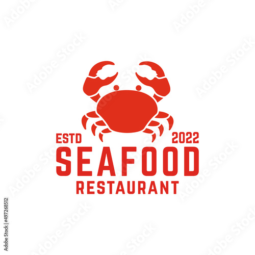 crab seafood restaurant logo vector file