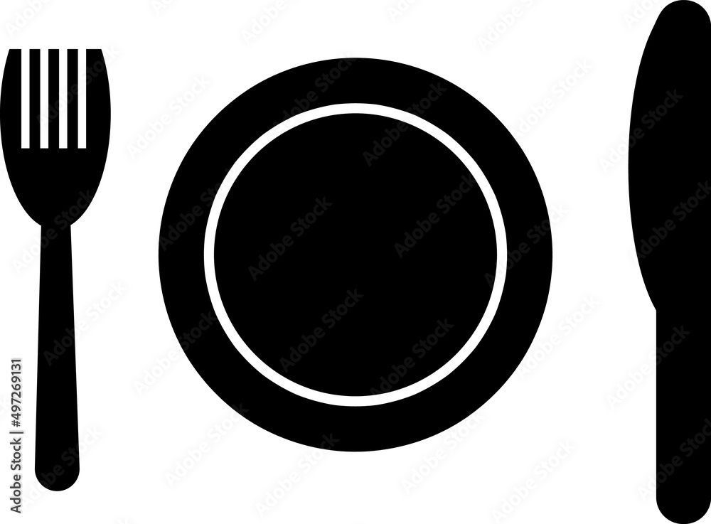 Fork and knife icon, logo isolated on white background.eps Fork and knife icon, logo isolated on white background.eps