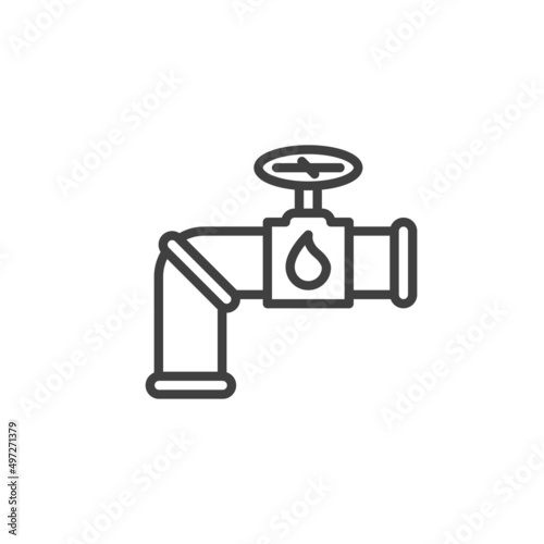 Oil pipeline line icon