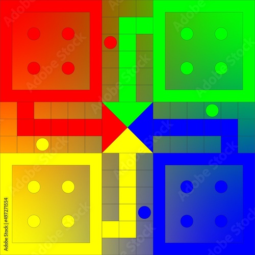 Vector ludo game board.ludo game board