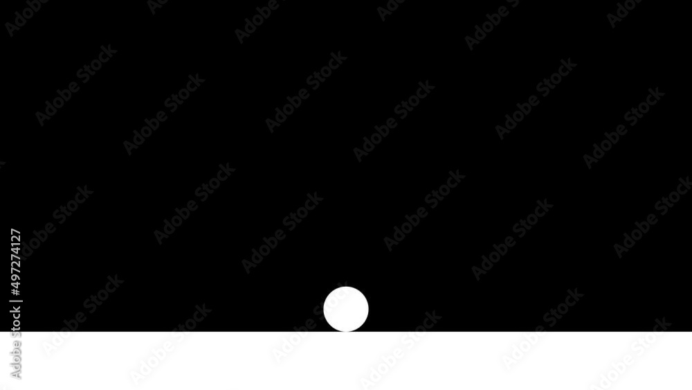 Dot animation. Gray ball jump on the light background Dot animation. Gray ball jump on the light background