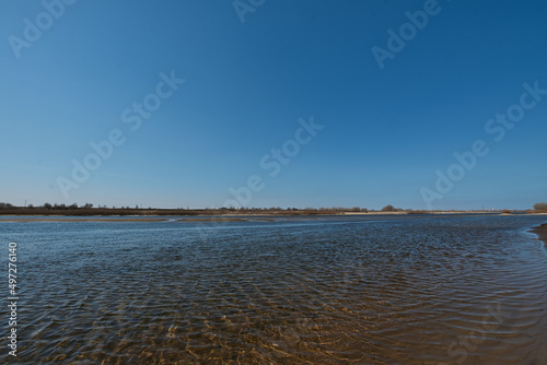 Fototapeta Naklejka Na Ścianę i Meble -  Ahtuba river in Volgograd region. 
Russian river landscape, for use as a background