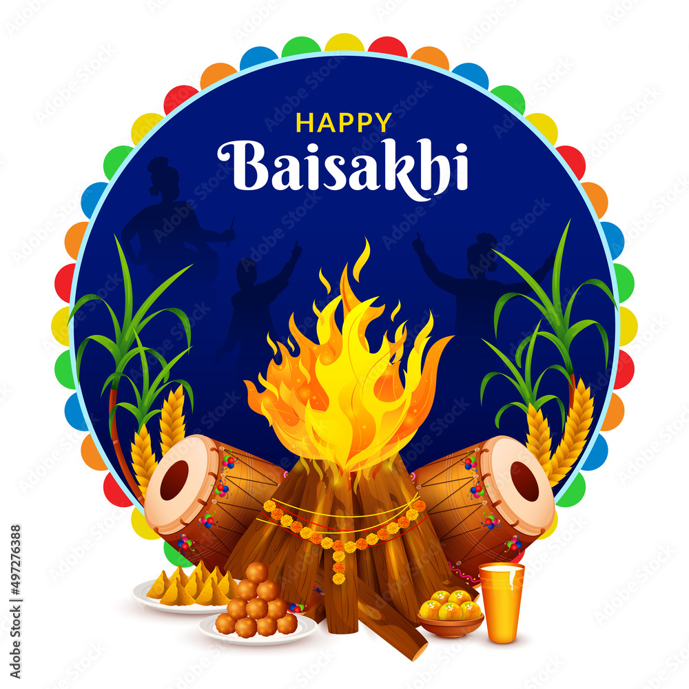 illustration of Indian festival Baisakhi background, Stock Photo, Picture  And Low Budget Royalty Free Image. Pic. ESY-059392876 | agefotostock