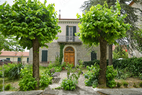 Konstfotografi Facade of a house in Agnone, a medieval village in the Molise region, Italy