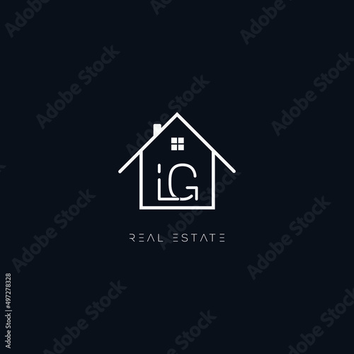 Logo design of LG in vector for construction  home  real estate  building  property.