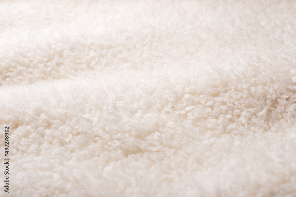 Light natural sheep wool close up. Texture of fluffy fur for designers. Light natural sheep wool close up. Texture of fluffy fur for designers.
