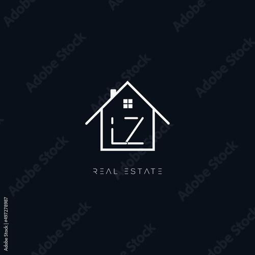 Logo design of LZ in vector for construction, home, real estate, building, property.