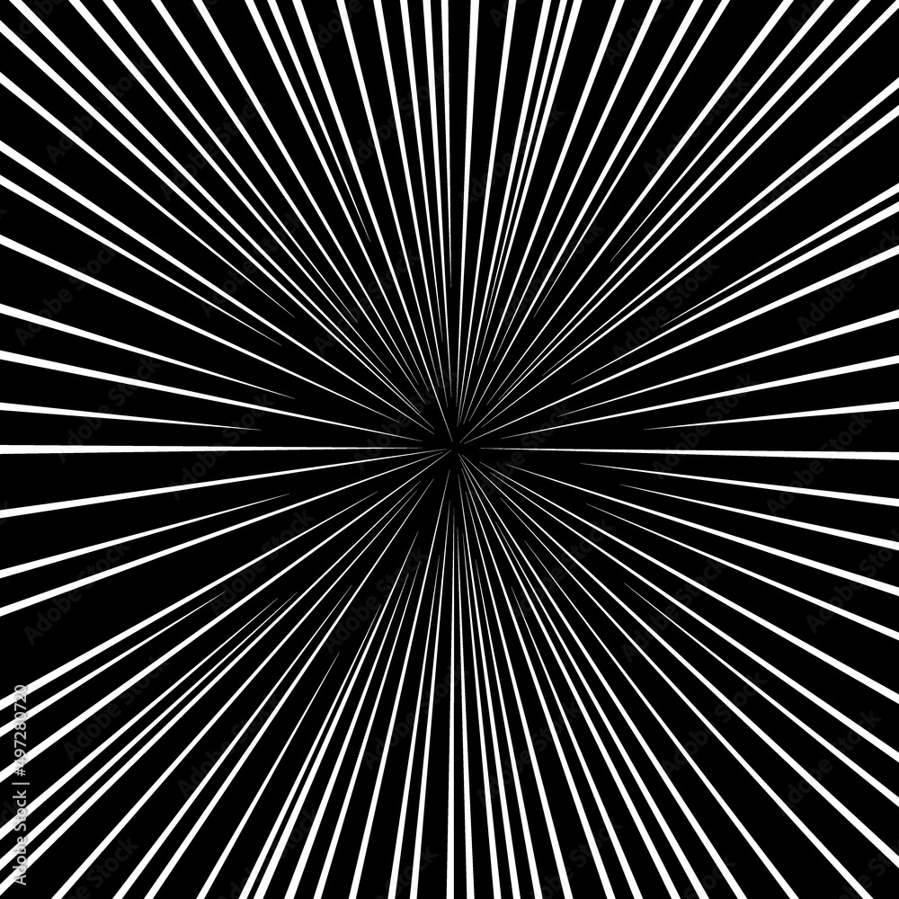 Obraz premium 白色の線の集中線のベクター素材