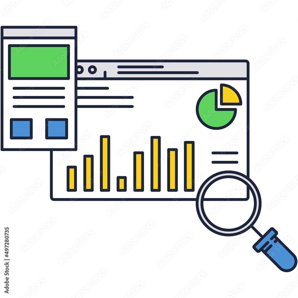 Adaptive interface trendy vector line design icon