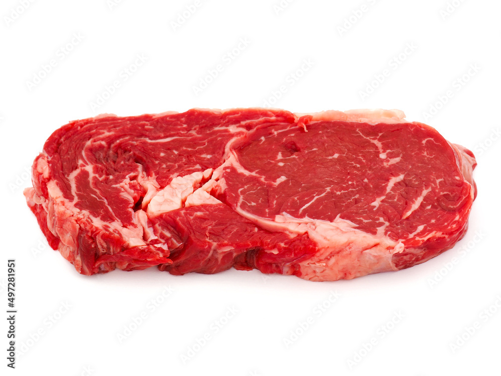 Raw beef fillet steak isolated on white background Raw beef fillet steak isolated on white background