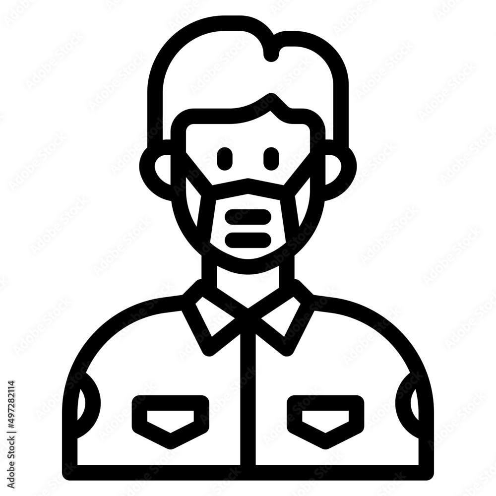 avatar outline style icon