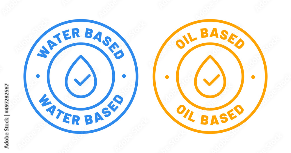 Water based product vector icon set Water based product vector icon set