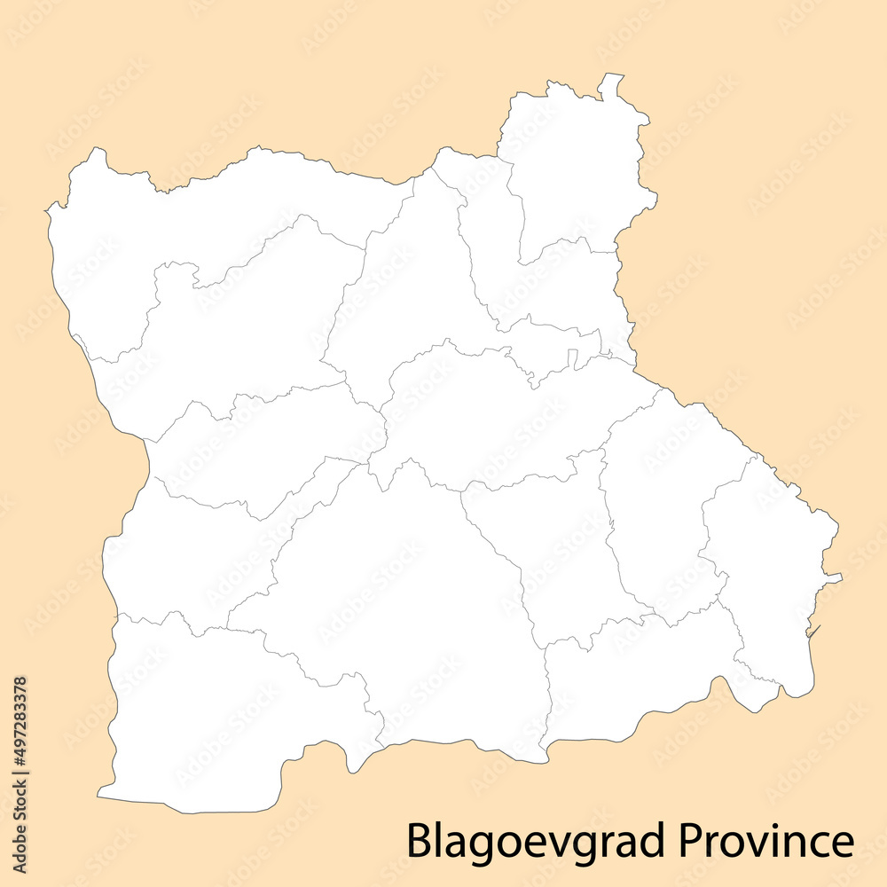 High Quality map of Blagoevgrad is a province of Bulgaria