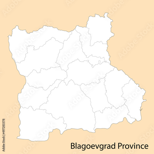 High Quality map of Blagoevgrad is a province of Bulgaria