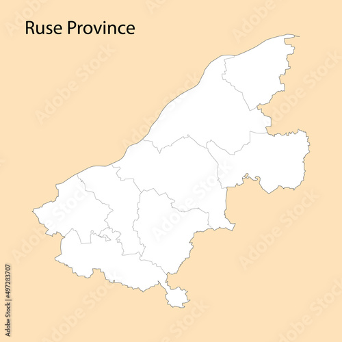 High Quality map of Ruse is a province of Bulgaria