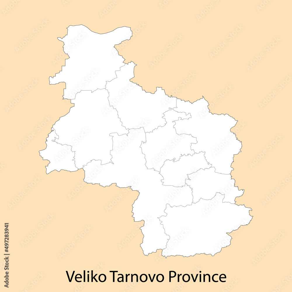 High Quality map of Veliko Tarnovo is a province of Bulgaria