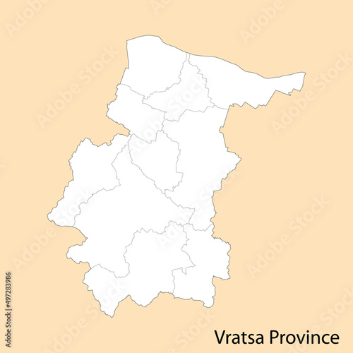 High Quality map of Vratsa is a province of Bulgaria