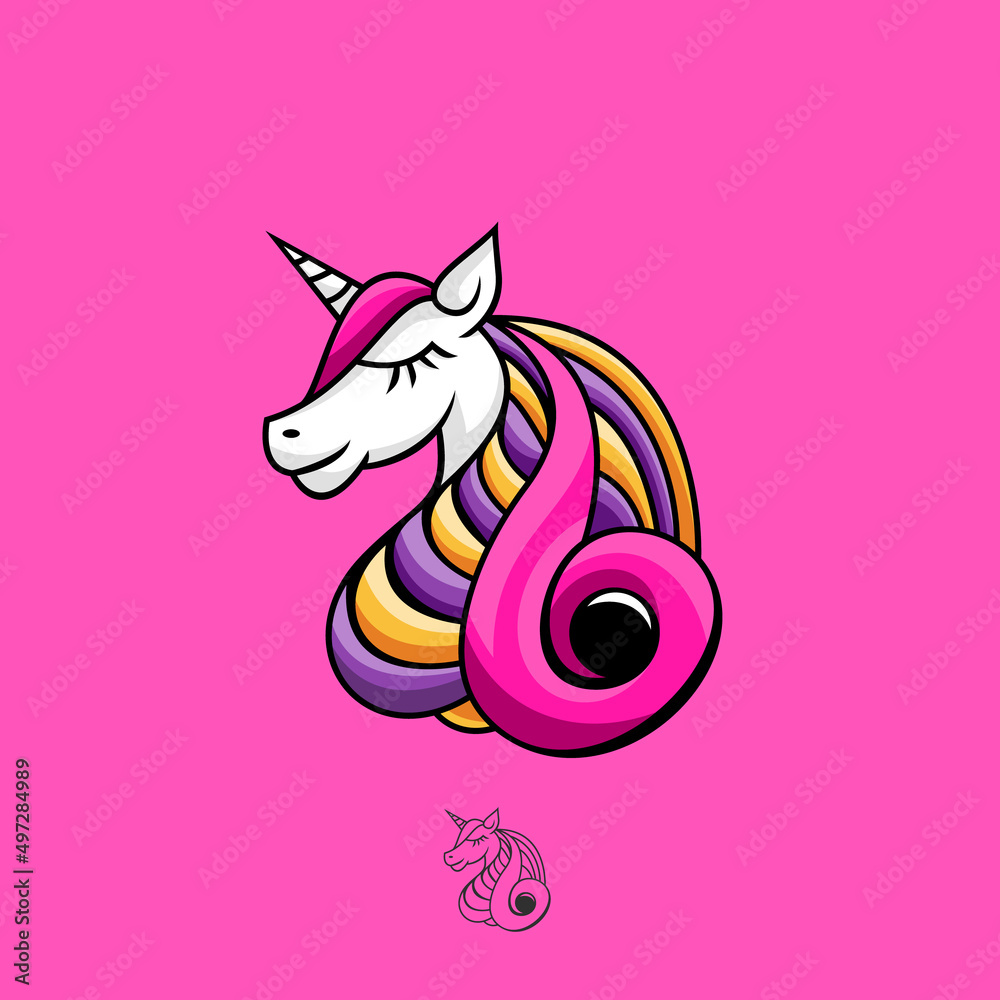 Cute animal unicorn design vector Cute animal unicorn design vector