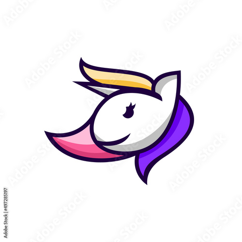 Unicorn head logo