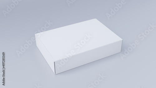 White packaging box template. Product box closed mockup © SinisaZec