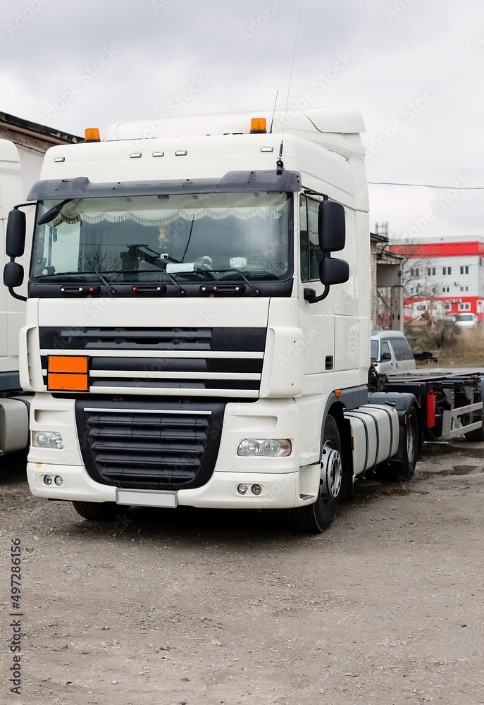truck for logistics import and export, Business logistics concept, import and export concept. truck for logistics import and export, Business logistics concept, import and export concept.
