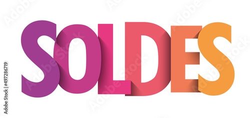 Bannière typographique SOLDES