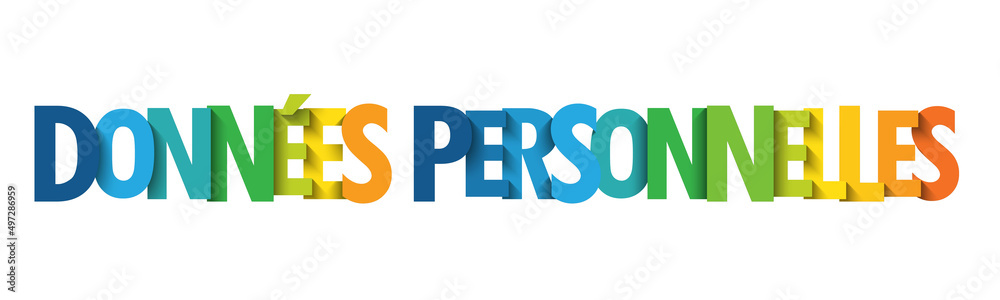 Bannière typographique DONNEES PERSONNELLES Bannière typographique DONNEES PERSONNELLES