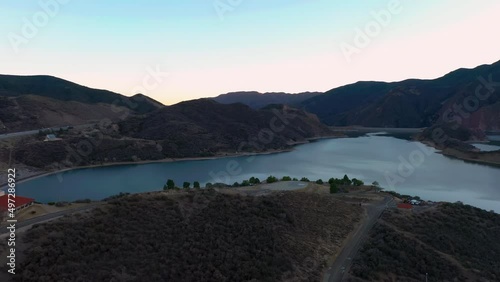 Visitor Center at Pyramid Lake, a Southern California reservoir. photo