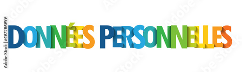 Bannière typographique DONNEES PERSONNELLES