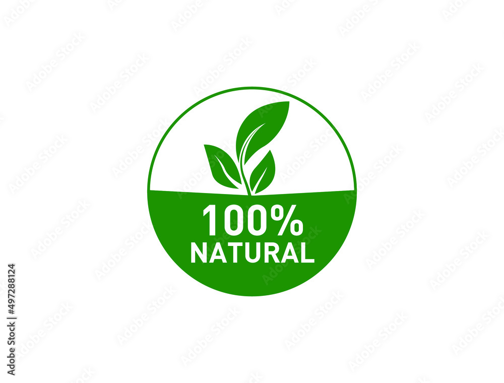 100% natural icon vector illustration 100% natural icon vector illustration