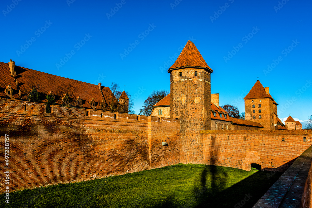 The Castle of the Teutonic Order in Malbork (Marienburg) a Unesco World Heritage Site in Poland, Europe