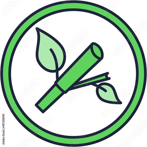 Biomass energy icon flat vector biofuel symbol