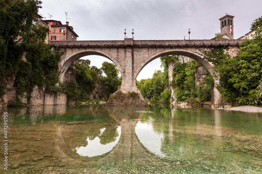 Fototapeta premium Devil Bridge from west side - Cividale del Friuli