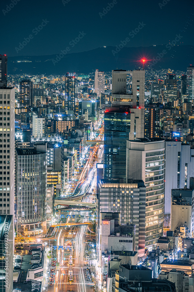リッツカールトン大阪高層階からの夜景　【大阪夜景】
