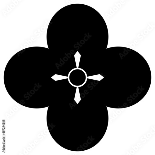家紋です。柿の花といいます。
