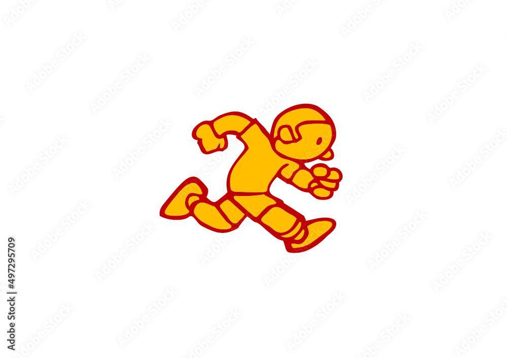 Fototapeta premium running boy