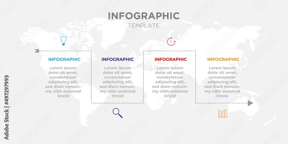 Obraz premium Vector infographic design template with 4 options or steps
