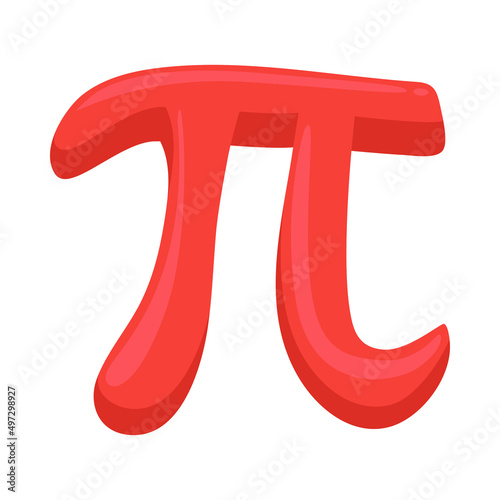 Pi Number Sign Emoji Icon Illustration. Mathematics Vector Symbol Emoticon Design Clip Art Sign Comic Style.