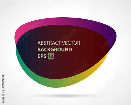Abstract blob divided in space vector background. Geometric shape with double lens shape and matte finish. Creative futuristic surface with subdued soft lighting for presentation.