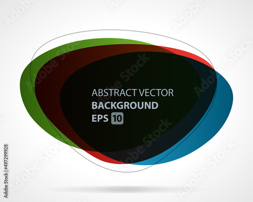 Abstract blob divided in space vector background. Geometric shape with double lens shape and matte finish. Creative futuristic surface with subdued soft lighting for presentation.
